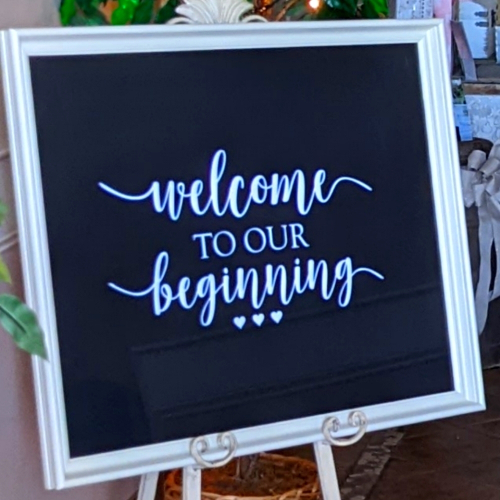 Welcome to our Beginning self adhesive decal
